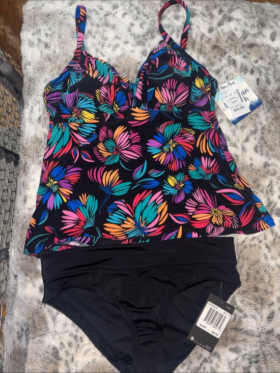 Nike Other - Nike Black Swim Bottoms with Colorful Tankini Top NWT❗️
